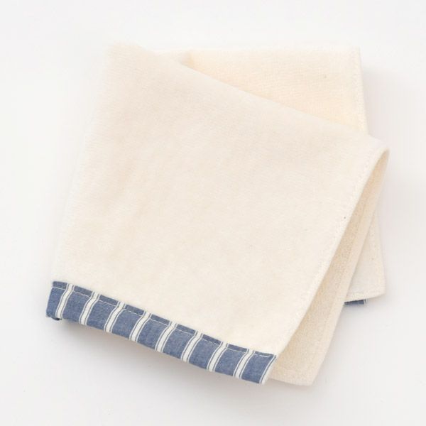 オーガニックコットン ソフィーパイピングミニタオルストライプ