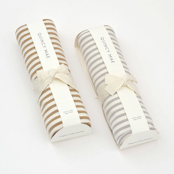 オーガニックコットンベビーリブブランケット