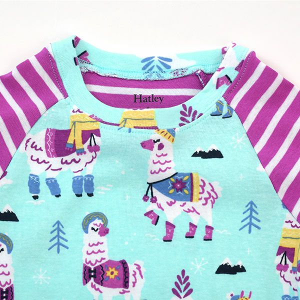 オーガニックコットン キッズラグランパジャマ（長袖）Mountaineer Alpacas