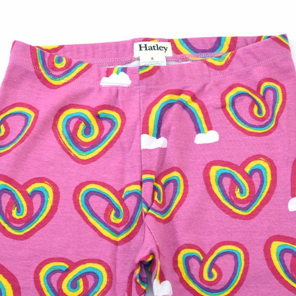 オーガニックコットン キッズラグランパジャマ（長袖）Twisty Rainbow Hearts