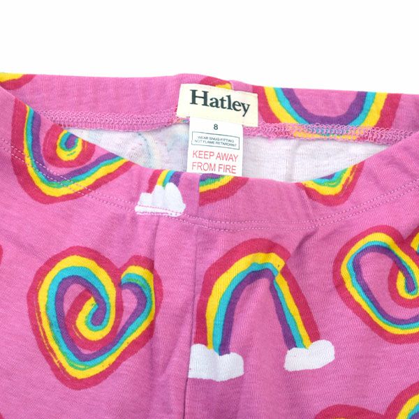 オーガニックコットン キッズラグランパジャマ（長袖）Twisty Rainbow Hearts