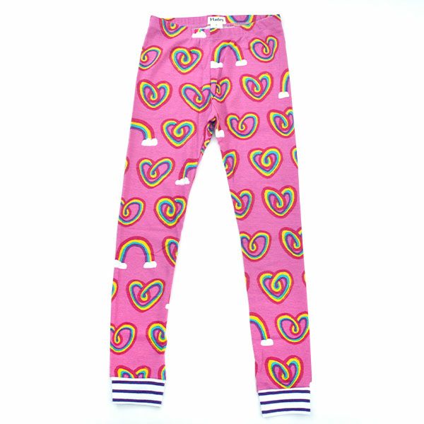 オーガニックコットン キッズラグランパジャマ（長袖）Twisty Rainbow Hearts