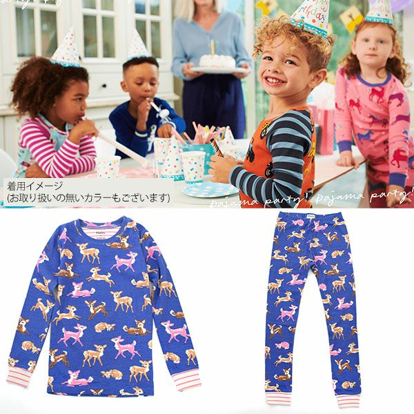 オーガニックコットン キッズパジャマ（長袖）Sweet Fawns