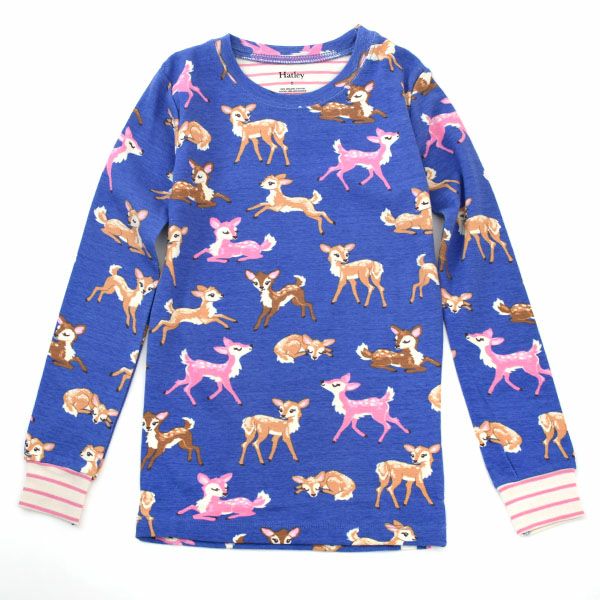 オーガニックコットン キッズパジャマ（長袖）Sweet Fawns