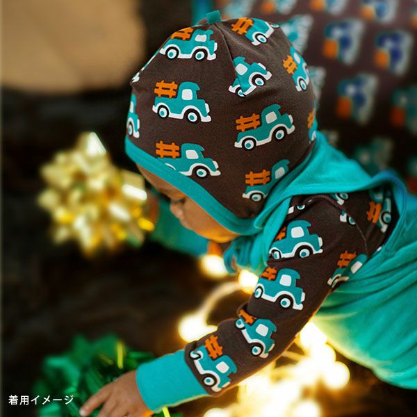 オーガニックコットン ベビーベロア ハット Crow 44-46