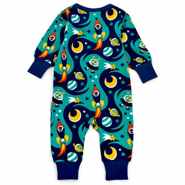 オーガニックコットン ベビージッパーカバーオール（長袖）Space