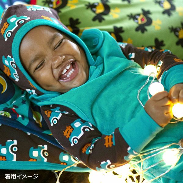 オーガニックコットン ベビージッパーカバーオール（長袖）Space