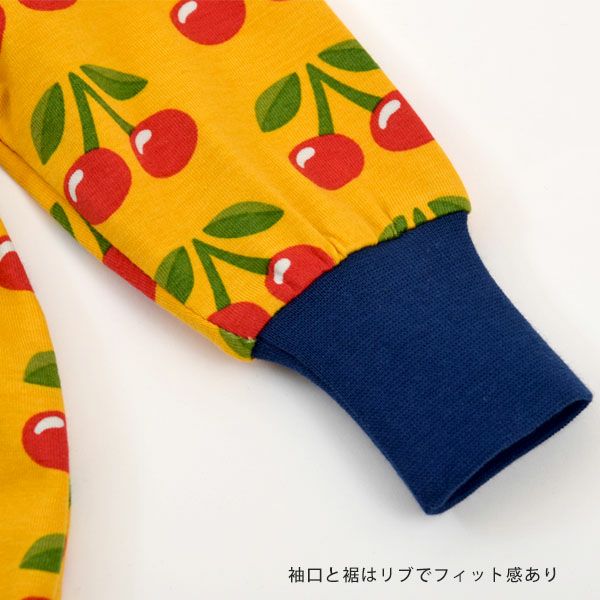 オーガニックコットン ベビージッパーカバーオール（長袖）Cherry