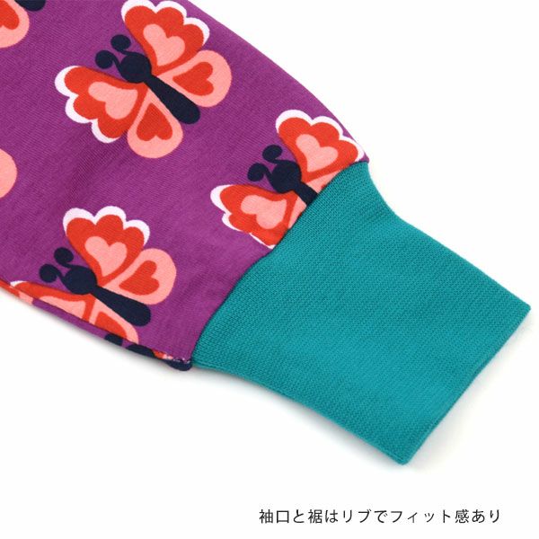 オーガニックコットン ベビージッパーカバーオール（長袖）Butterfly