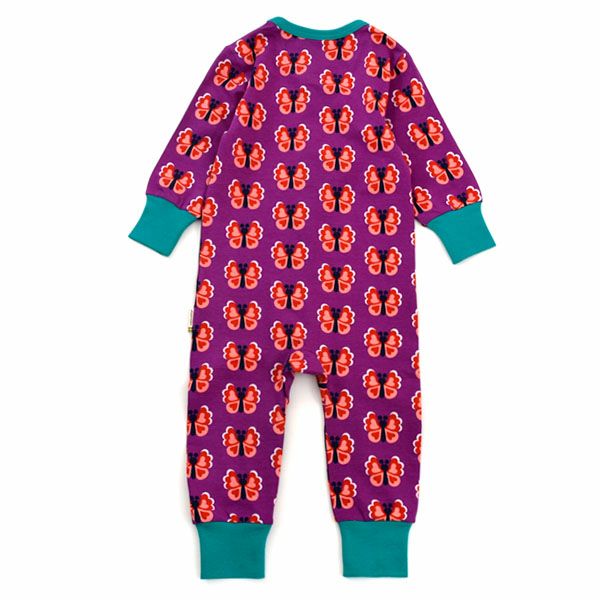 オーガニックコットン ベビージッパーカバーオール（長袖）Butterfly