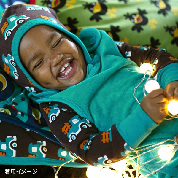 オーガニックコットン ベビージッパーカバーオール（長袖）Butterfly