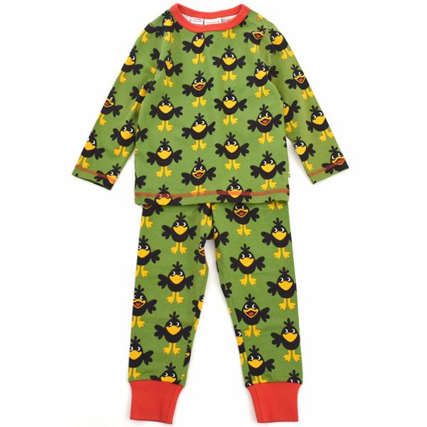 オーガニックコットン ベビーパジャマ（長袖）Crow 86-92