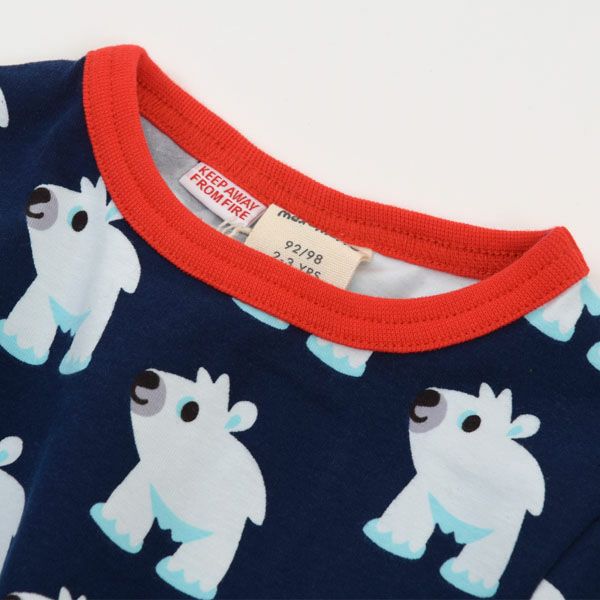 オーガニックコットン キッズパジャマ（長袖）PolarBear 92-98