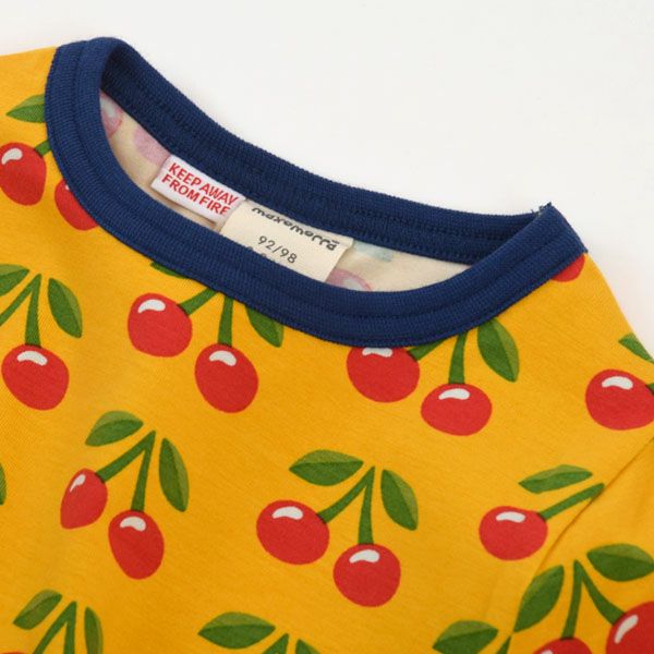 オーガニックコットン キッズパジャマ（長袖）Cherry 92-98