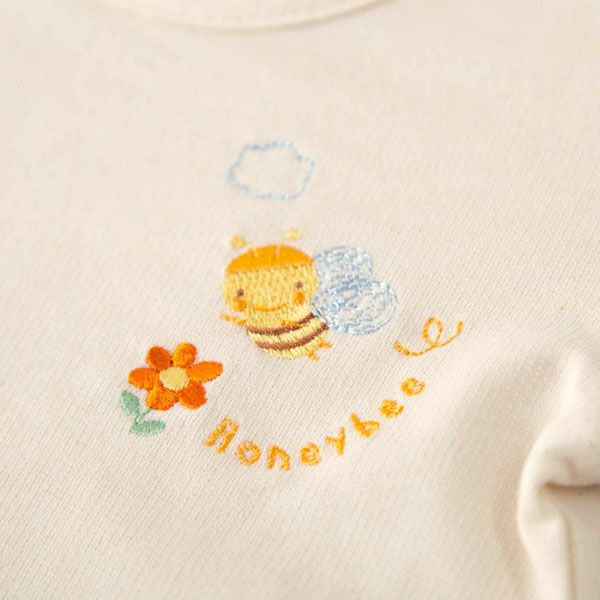 オーガニックコットン ベビー【みつばち】半袖Tシャツ 80