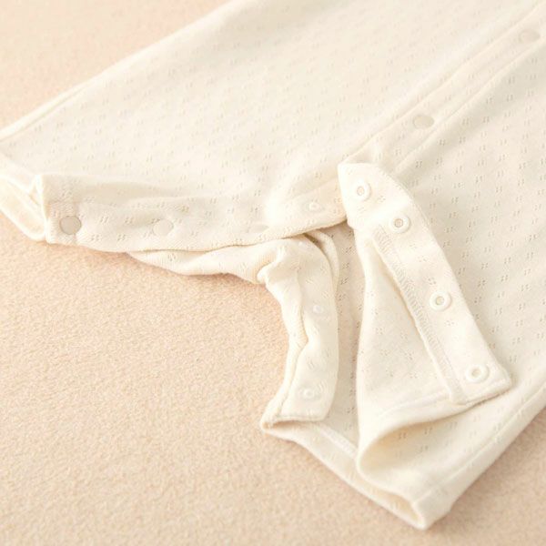 オーガニックコットン ベビー【みつばち】エリゼの半袖カバーオール 60-70