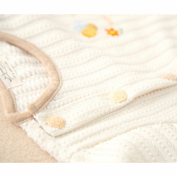 オーガニックコットン ベビー【みつばち】レーシーニットの兼用ドレス 50-70