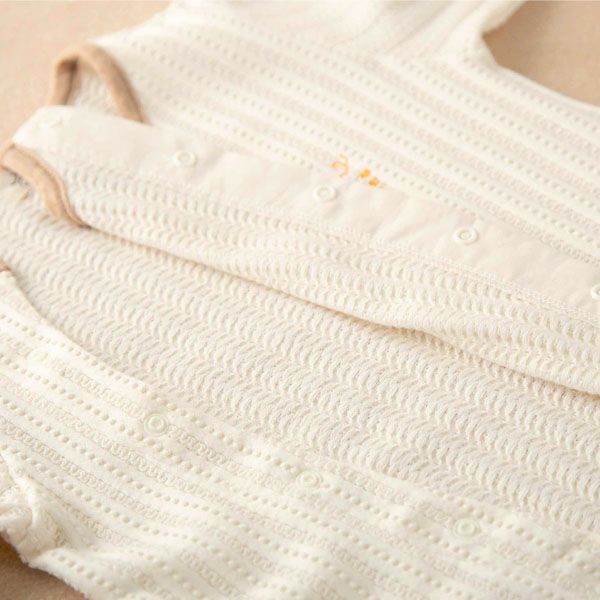 オーガニックコットン ベビー【みつばち】レーシーニットの兼用ドレス 50-70