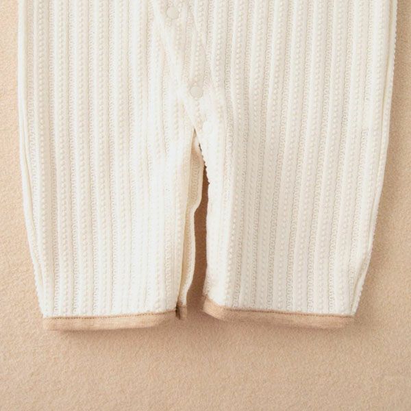 オーガニックコットン ベビー【みつばち】レーシーニットの兼用ドレス 50-70