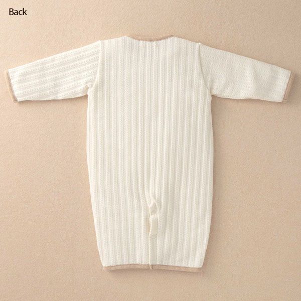 オーガニックコットン ベビー【みつばち】レーシーニットの兼用ドレス 50-70