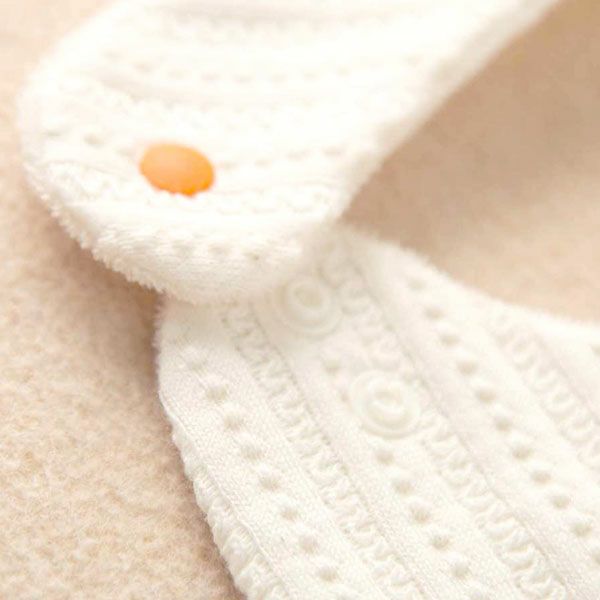 オーガニックコットン ベビー【みつばち】レーシーニットのスタイ