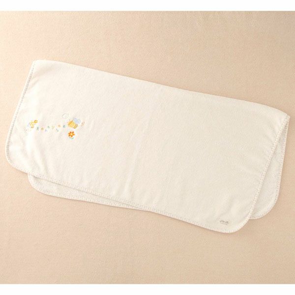 オーガニックコットン ベビー【みつばち】シャーリングパイルのアフガン 75×75