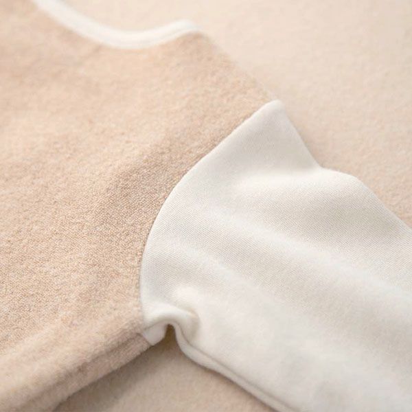 オーガニックコットン ベビー【くまのコットン】パイルとスムースのカバーオール 60-70