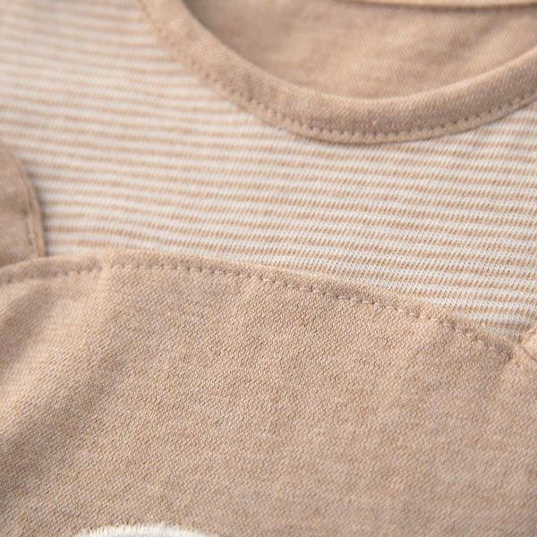 オーガニックコットン ベビー【くまのコットン】天竺半袖カバーオール 60-70