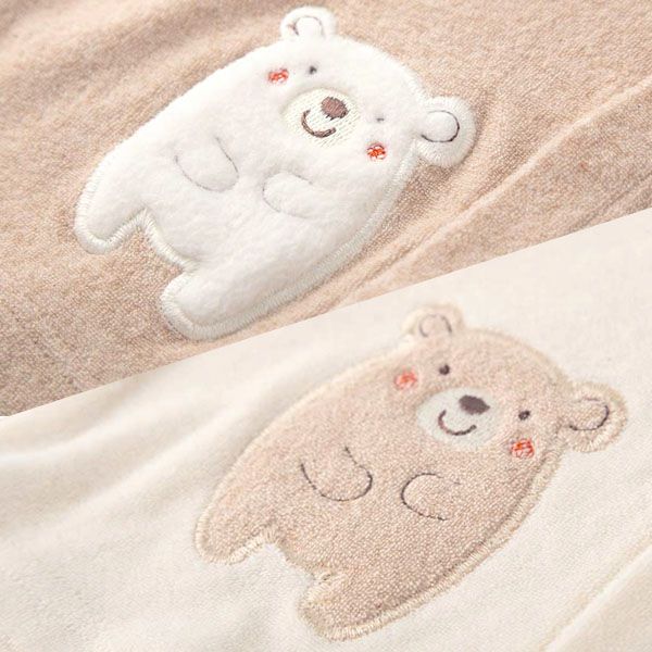 オーガニックコットン ベビー【くまのコットン】パイルカーディガン