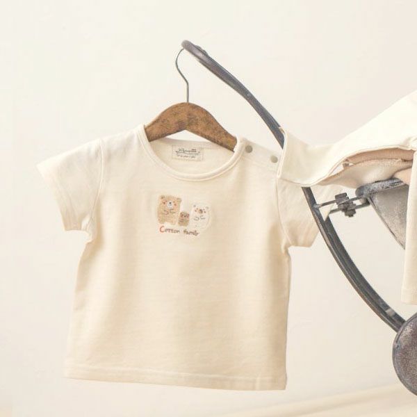 オーガニックコットン ベビー【くまのコットン】半袖Tシャツ 80