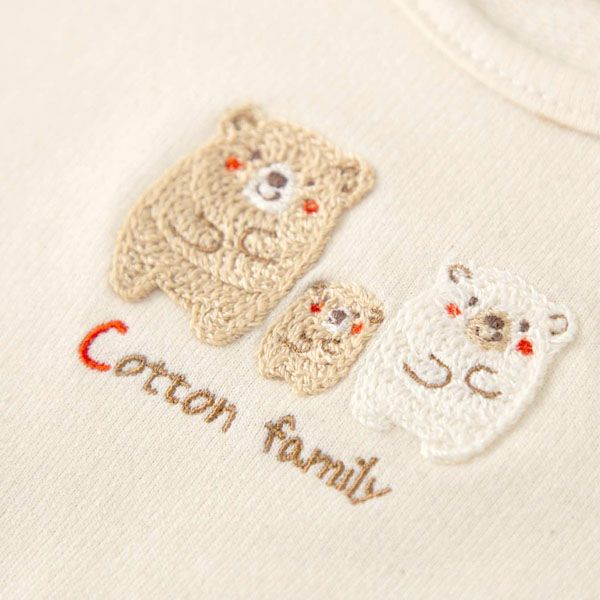 オーガニックコットン ベビー【くまのコットン】半袖Tシャツ 80