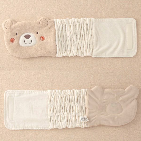 オーガニックコットン  ベビー＆キッズ【くまのコットン】パイルとガーゼのはらまき