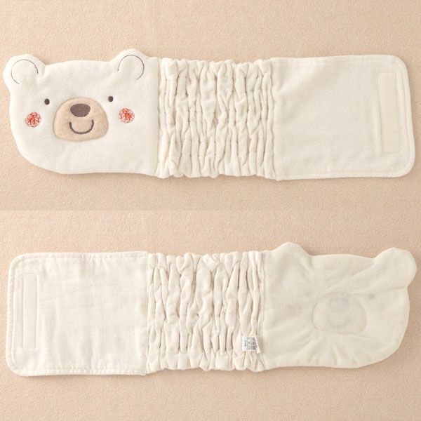 オーガニックコットン  ベビー＆キッズ【くまのコットン】パイルとガーゼのはらまき
