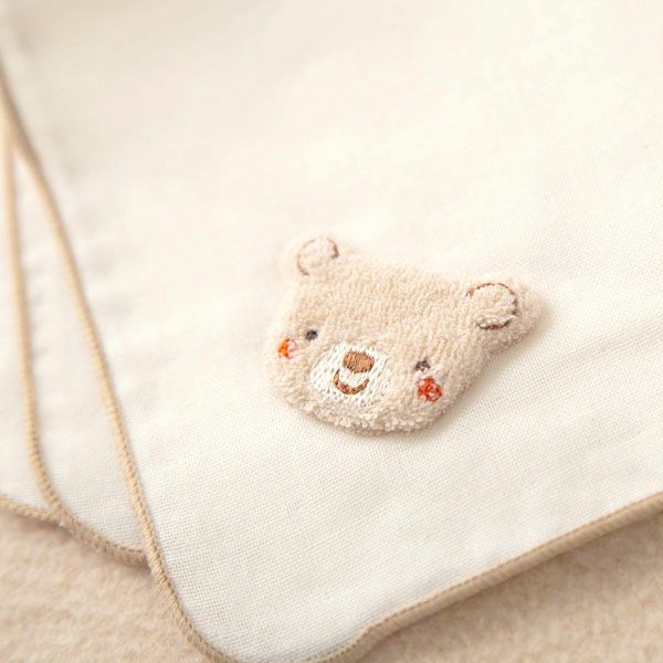 オーガニックコットン ベビー【小さな動物】ガーゼハンカチ