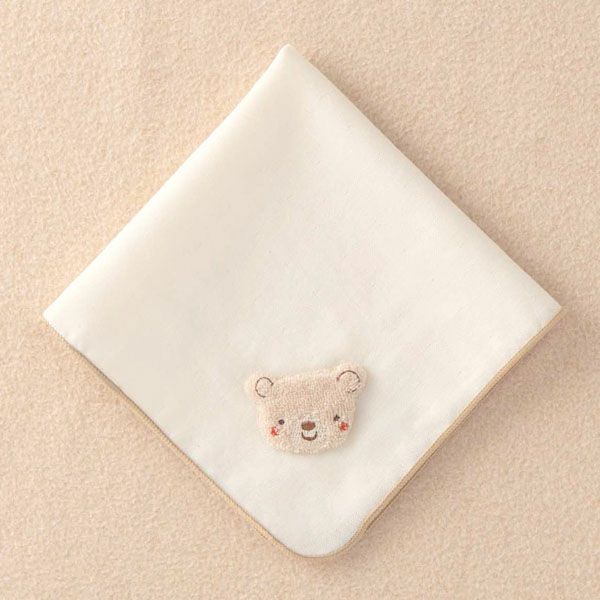 オーガニックコットン ベビー【小さな動物】ガーゼハンカチ