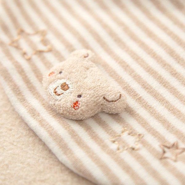 オーガニックコットン ベビー【小さな動物】スムースボーダースタイ