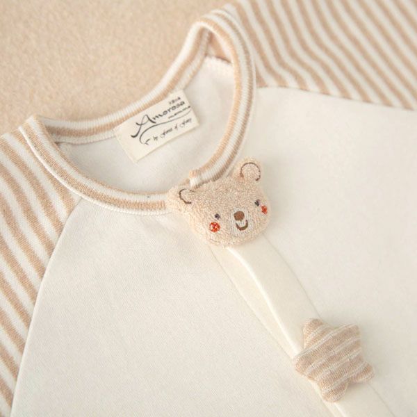 オーガニックコットン ベビー【小さな動物】スムース兼用ドレス