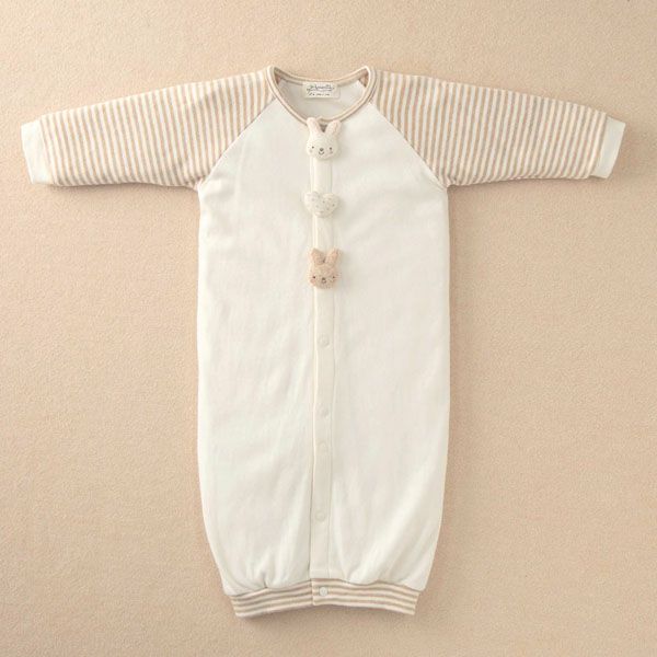 オーガニックコットン ベビー【小さな動物】スムース兼用ドレス