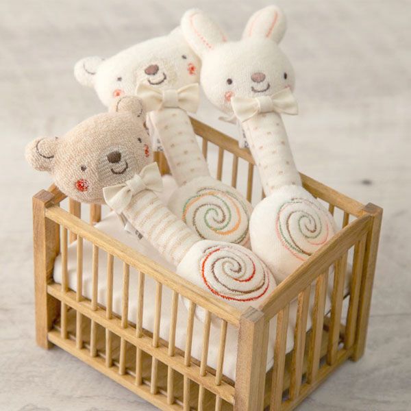 オーガニックコットン ベビー【小さな動物】ぐるぐるスティック