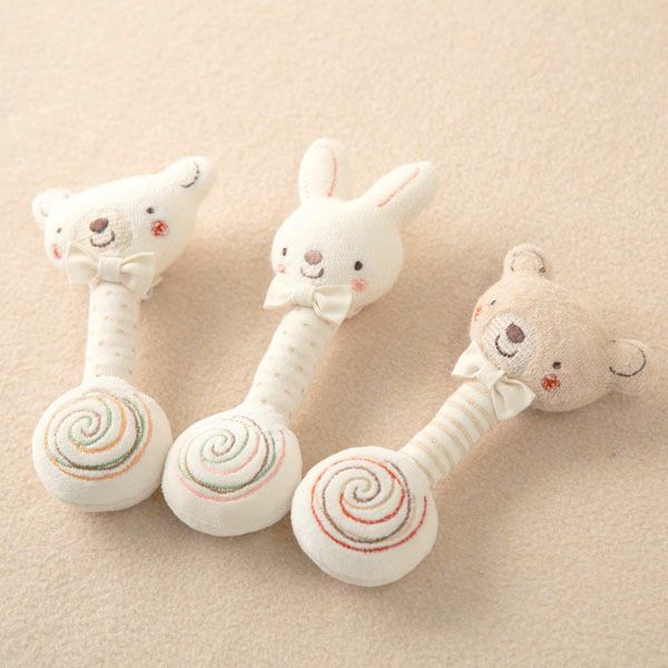 オーガニックコットン ベビー【小さな動物】ぐるぐるスティック