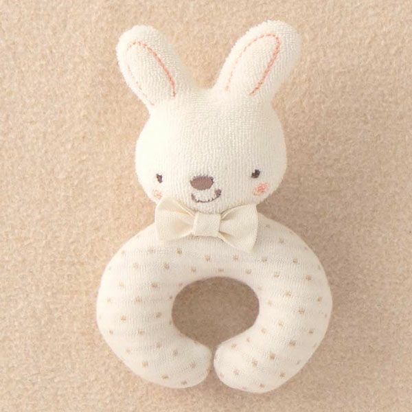 オーガニックコットン ベビー【小さな動物】まぁるいにぎにぎ