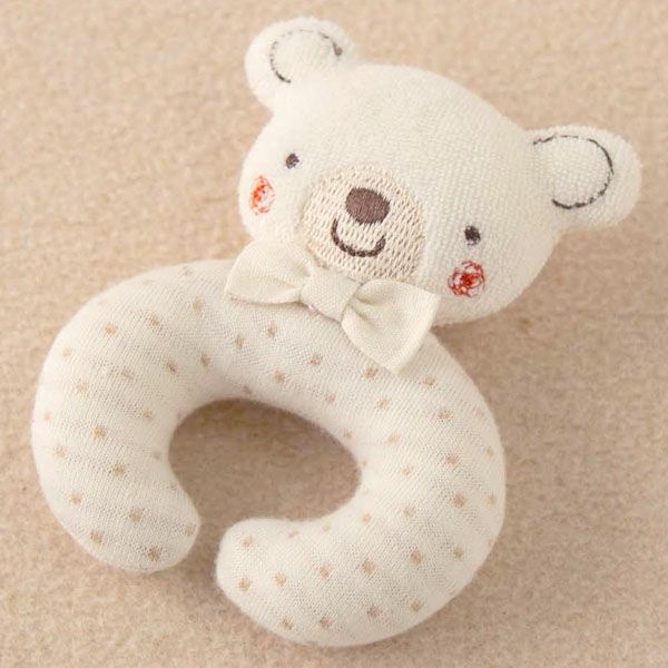 オーガニックコットン ベビー【小さな動物】まぁるいにぎにぎ
