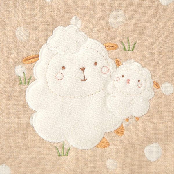オーガニックコットン ベビー【ママだっこ】水玉5重ガーゼスリーパー