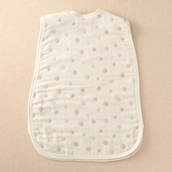 オーガニックコットン ベビー【ママだっこ】水玉5重ガーゼスリーパー