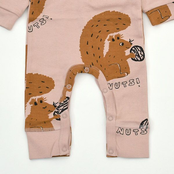 オーガニックコットン ベビーカバーオール(長袖) Squirrel