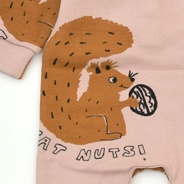 オーガニックコットン ベビーカバーオール(長袖) Squirrel