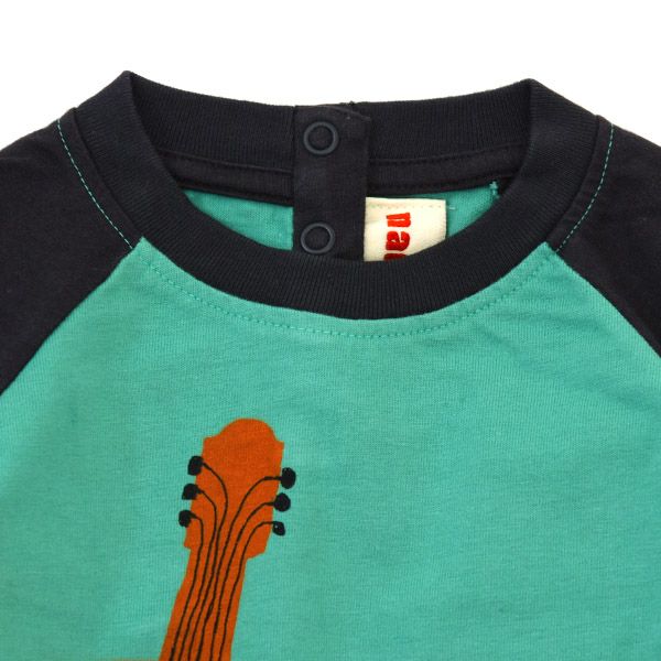 オーガニックコットン ベビーTシャツ(長袖) Music Keeps You Alive