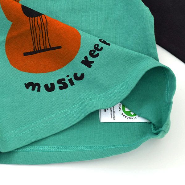 オーガニックコットン ベビーTシャツ(長袖) Music Keeps You Alive