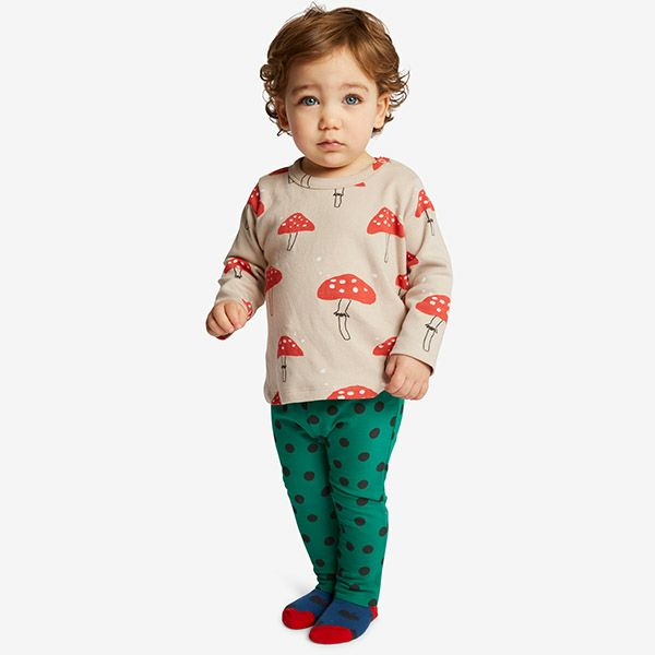 オーガニックコットン ベビースリムパンツ Minidots