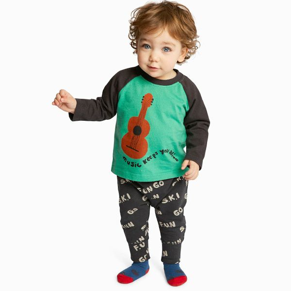 オーガニックコットン ベビー 裏起毛パンツ Go fun ski